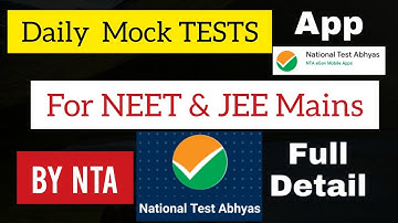 Mock Tests For JEE & NEET By NTA | National Testing Abhyas App Full Details
