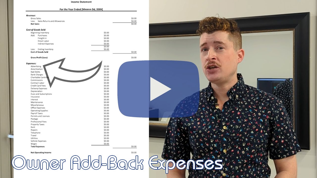 Amber Tip Owner Add Back Expenses YouTube Amber Tip Owner Add Back Expenses YouTube