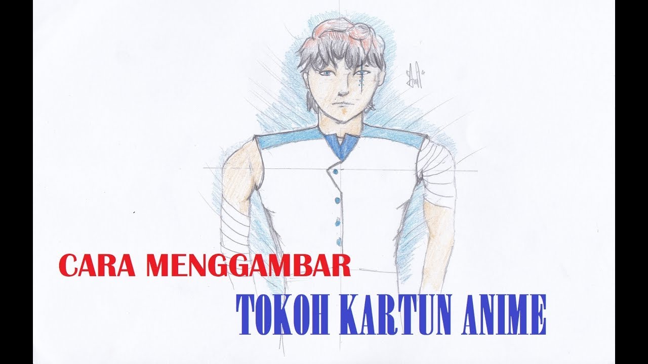  Cara  Menggambar dan Mewarnai Tokoh Kartun  ANIME 