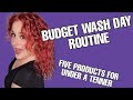 BUDGET WASH DAY FOR WAVY/CURLY HAIR! Best wash day for under ten pounds!