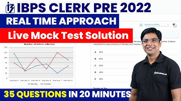 IBPS Clerk 2022 | Maths Live Mock Test Solution | Real Time Approach | 35 Questions in 20 Minute