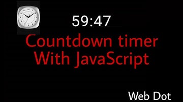 Simple Countdown Timer with JavaScript . JavaScript project for beginners