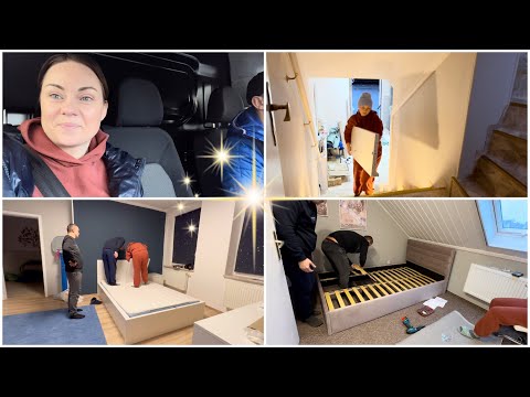 Видео: Почти переехали/ Собрали все кровати/ перевезли бОльшую часть мебели