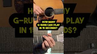 How Many G Runs Can I Play in 15 Seconds? (Bluegrass Guitar)