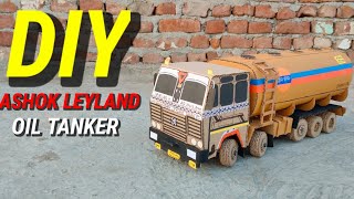 How To Make Rc 14 Wheel Ashok Leyland Oil Tanker From Cardboard And Homemade ll DIY 🔥🔥