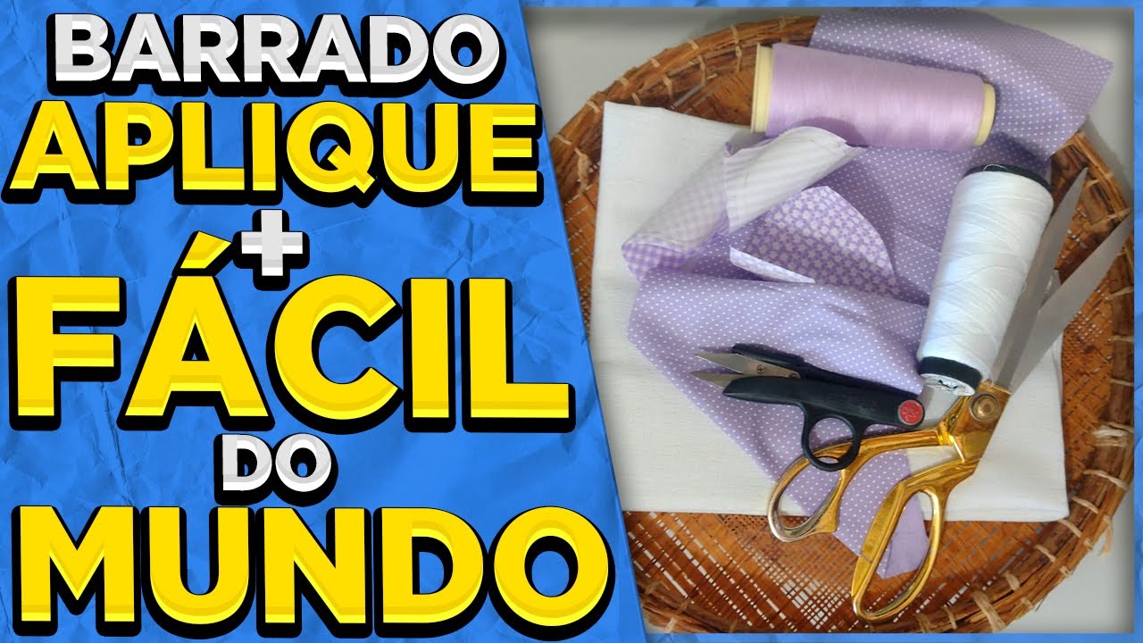 Barrado com APLIQUE Mais FÁCIL do MUNDO - Ideia Costura Criativa Passo a Passo