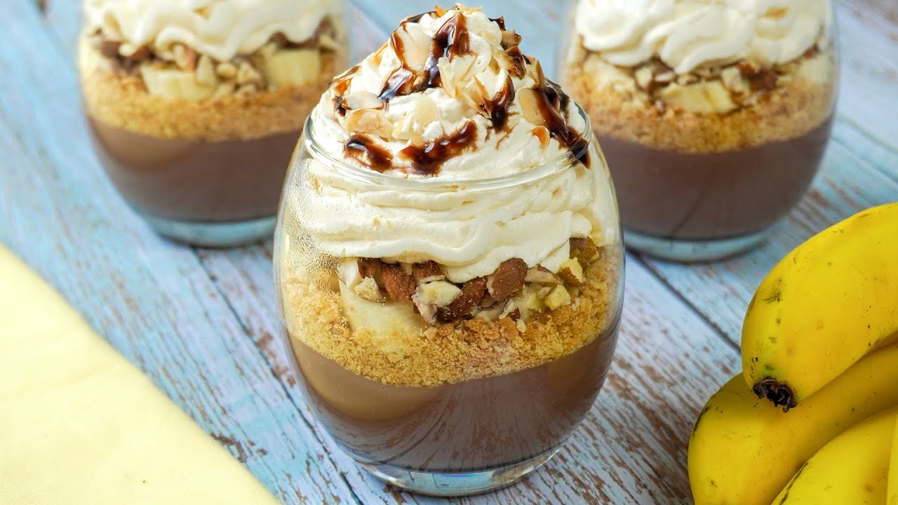 تحلية راقية بالشوكولاتة و الموز - من أروع التحليات لي جربنا