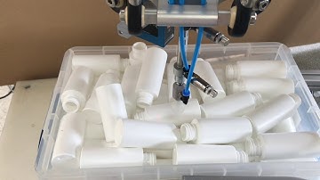 Bin picking plastic bottles with a delta robot