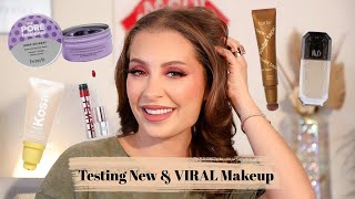 testing out NEW & VIRAL makeup products