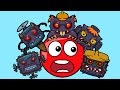 Новый КРАСНЫЙ ШАРИК младший. ВСЕ БОССЫ. Мультик ИГРА Red Ball 7 Adventure