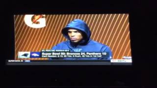 Cam Newton's interview after Super Bowl 50 loss