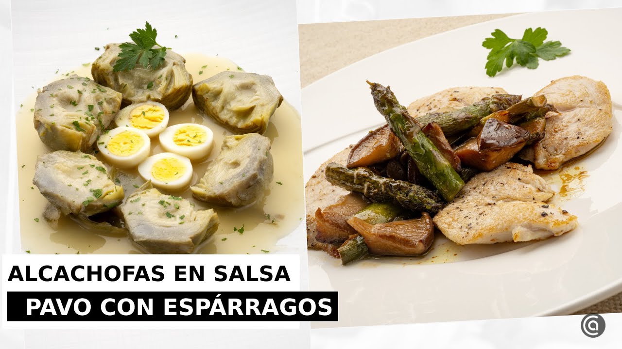 ALCACHOFAS en salsa - PAVO con espárragos // con Karlos Arguiñano