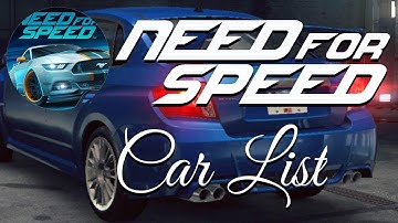 NFS No Limits | Car List (Version 1.0.49) (HD with Audio)