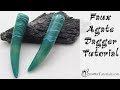 Polymer Clay Faux Technique: Faux Agate Dagger Tutorial