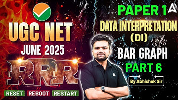 UGC NET June 2025 | UGC NET Paper 1 Data Interpretation (DI) Bar Graph #6 (RRR) | By Abhishek Sir