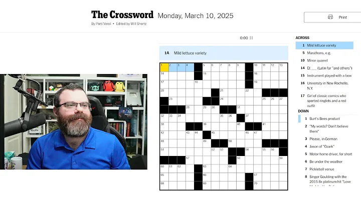 Learning Crossword Week 43 | NYT Crossword Monday March 10th, 2025