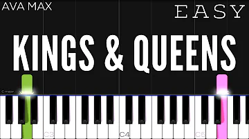 Ava Max - Kings & Queens | EASY Piano Tutorial