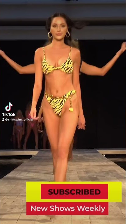 Bikini models marching the fashion show for VDM the label #bikinimodel #shorts