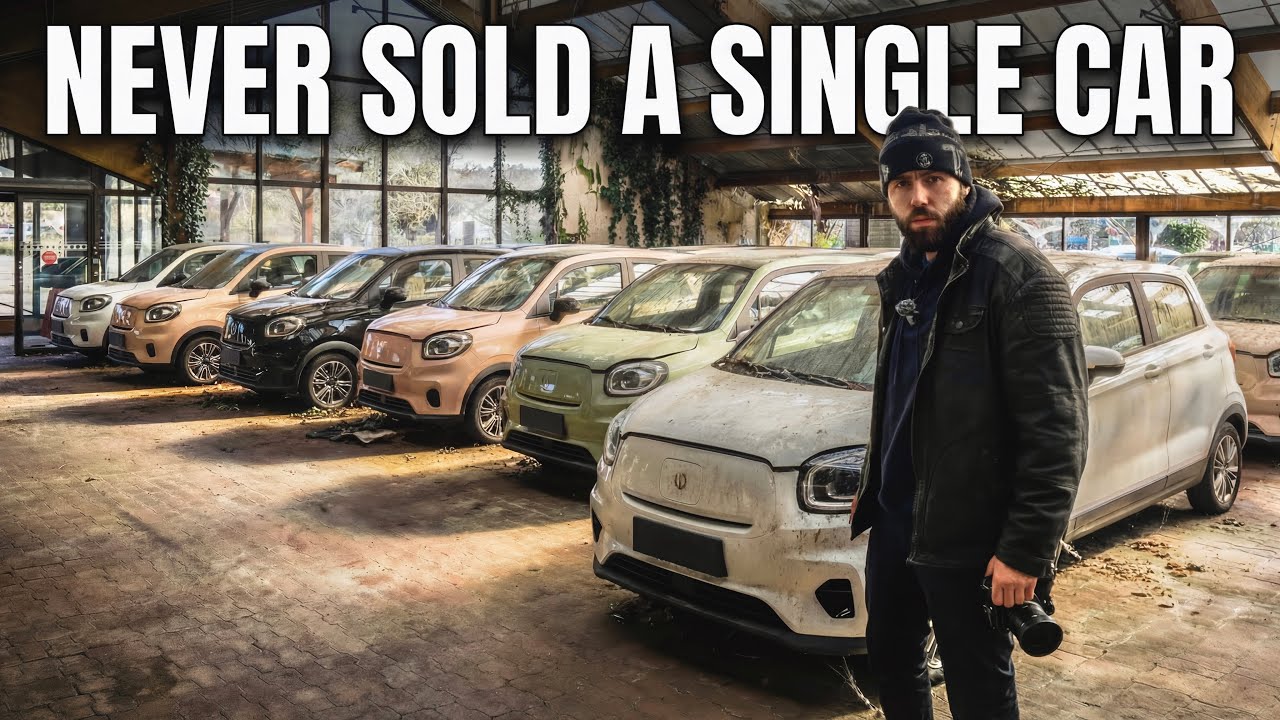 Этот автосалон электромобилей обанкротился еще до открытия (сотни машин остались невостребованными).