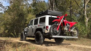 Black Widow dirt bike carrier for the Jeep!