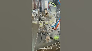 Body shampoo bottle liquid rotary filling capping machine testing video