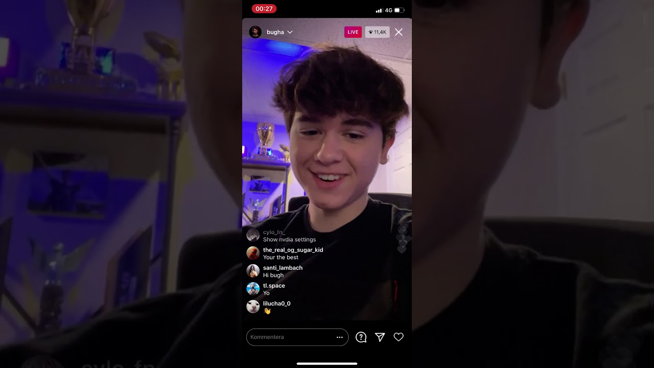 Bugha live instagram/100k setup tour