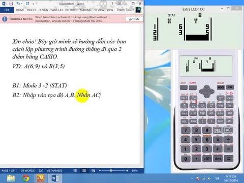 Video Thủ thuật lập phương trình đường thẳng qua 2 điểm bằng... - youtube