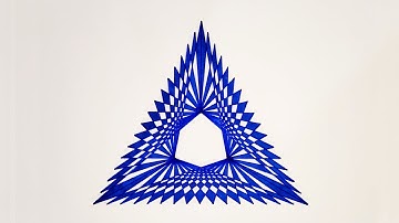 Triangular Geometric Pattern Using Straight Lines #drawing