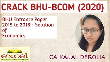 #7 BHU BCOM Entrance MCQs | Past year question paper solution | Economics |