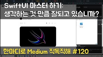 SwiftUI 마스터 하기: 생각하는 것 만큼 잘되고 있습니까? - 한마디로 Medium 직독직해 #120