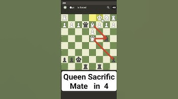 Queen Sacrific Mate in 4 Chess Puzzle Day 32 #chess #fun #gameplay #games #chesscom #chessgame #game