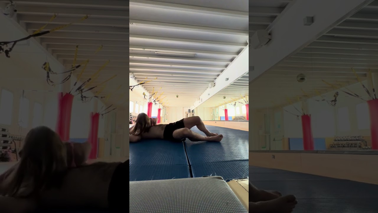 Wrestling training session girl vs boy