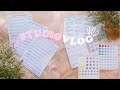 STUDIO VLOG 5: making glittered stickers, packing Shopee orders, stickers haul from daisybellestudio