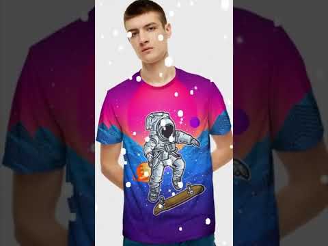 Футболка космонавт на скейтборде... зимой? Ссылка в описании