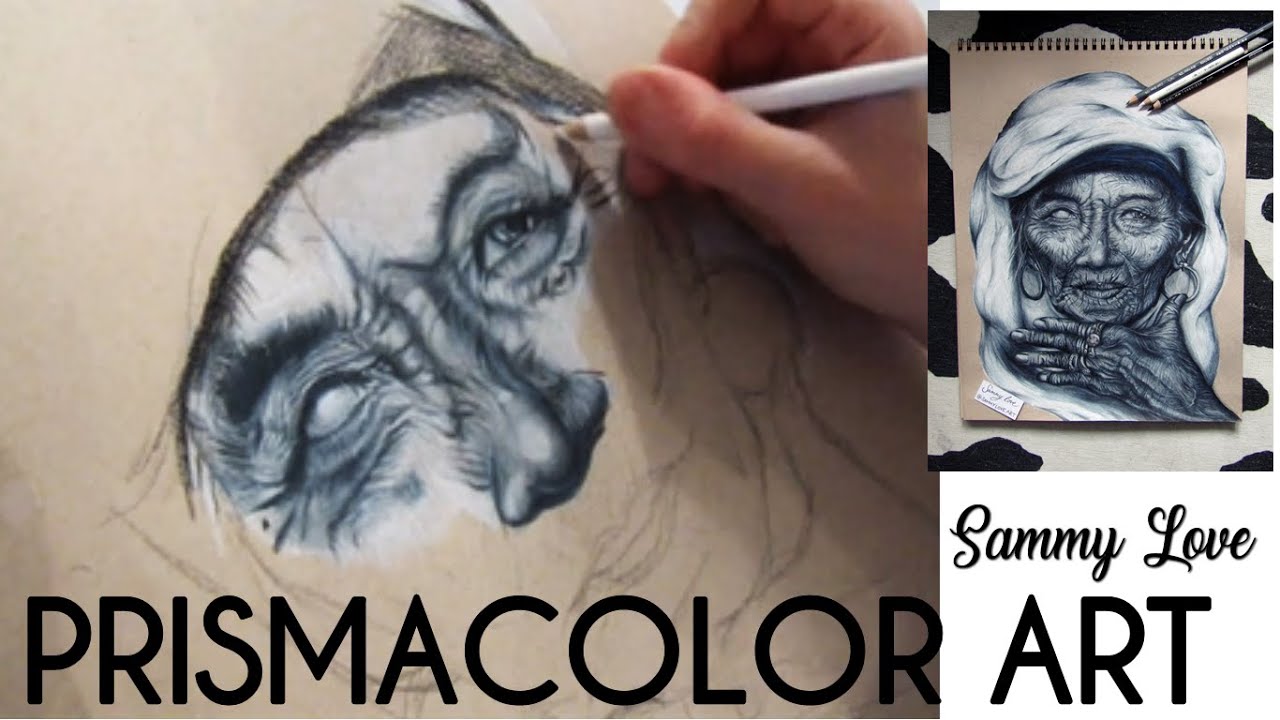 Drawing with Prismacolor pencils - YouTube