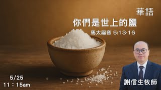EFCLA 洛福教會 2025 0525【 你們是世上的鹽 】 謝信生牧師  [華語]