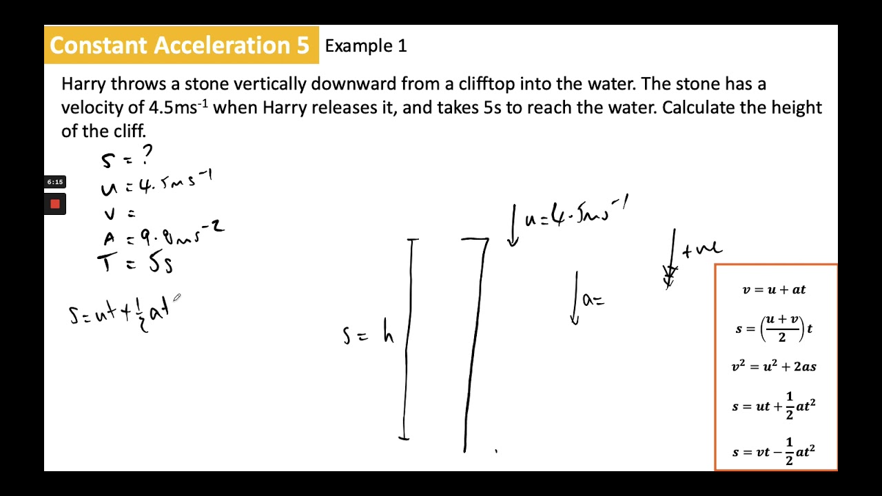 9.5 Vertical Motion Under Gravity - YouTube