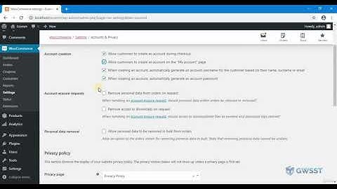 3  Account & Privacy in WooCommerce