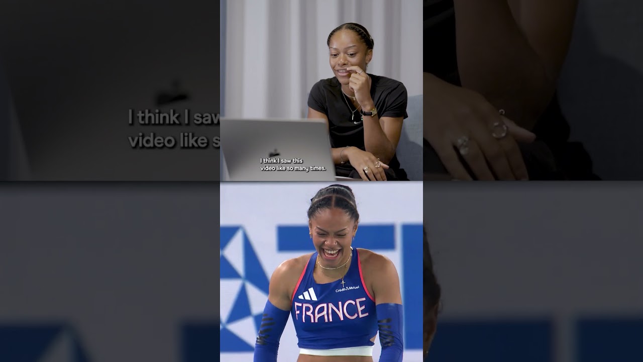 Marie-Julie Bonnin reacts to first World Indoor title in Nanjing with national record 💥