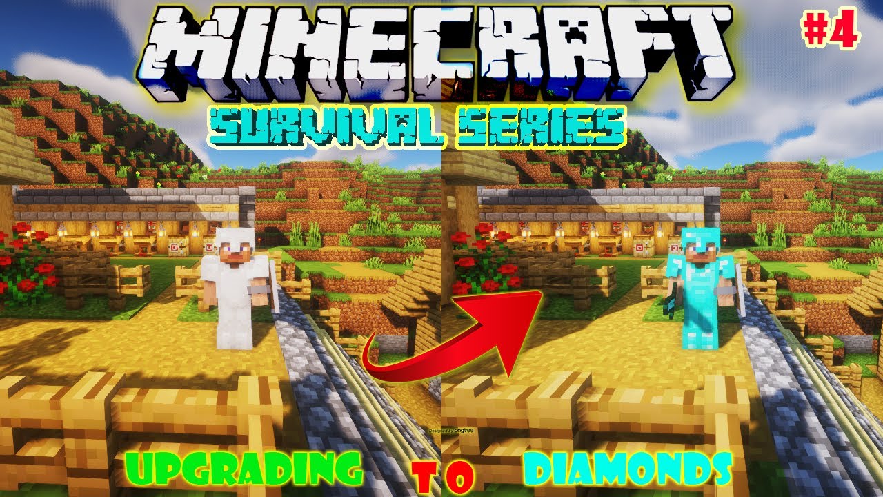 Upgrading Into Diamond Armour || Survival Series || #4 || - YouTube