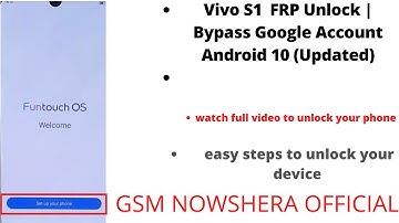 Vivo S1 (1907_19) Android 11 FRP/Google Lock Bypass WITHOUT PC - Fixed Google Play Services - 2022