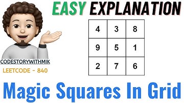 Magic Squares In Grid | Simple Approach | Clean Code | Leetcode 840 | codestorywithMIK