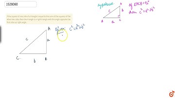 If the square of one side of a triangle is equal to the sum of the squares of the other two si