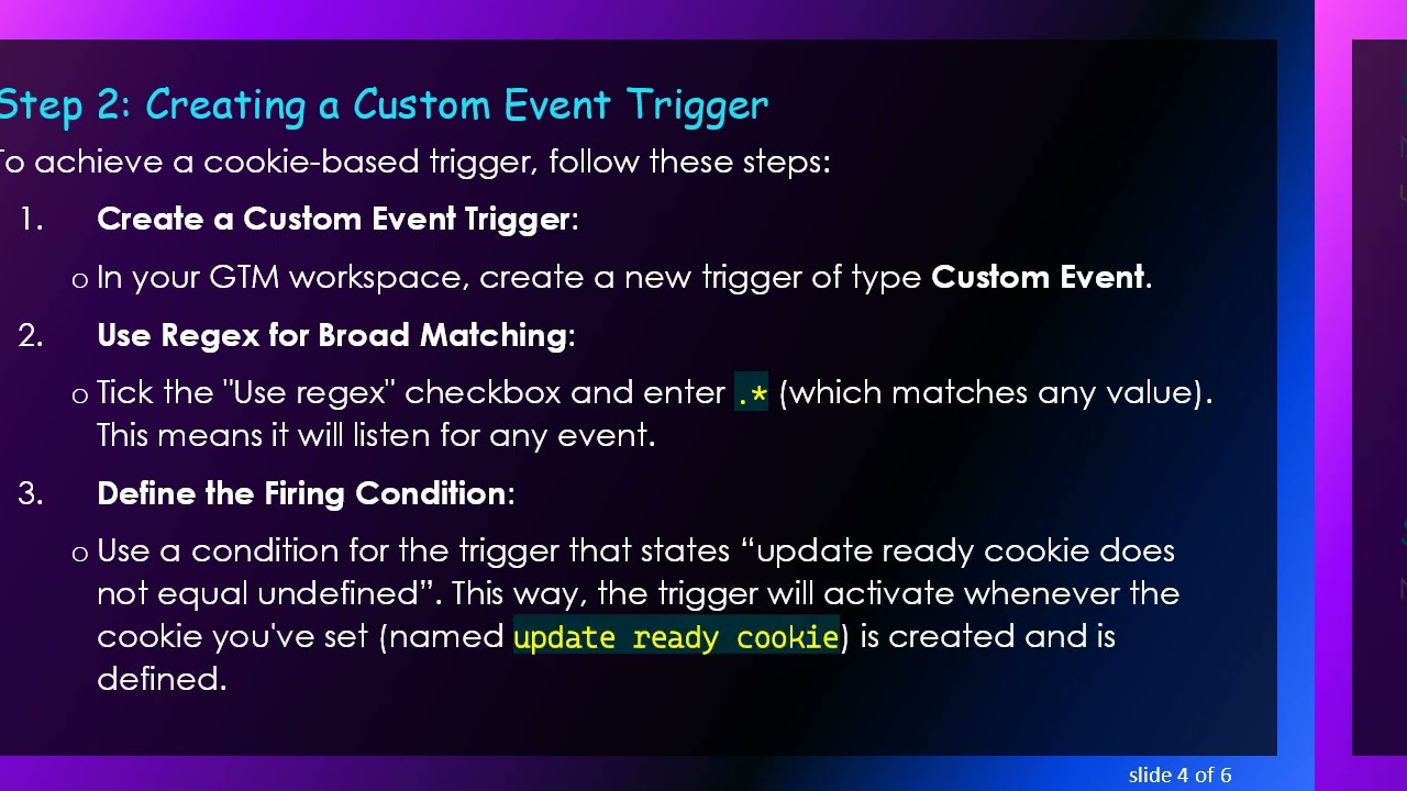 How to Create a Custom Trigger in Google Tag Manager When a Cookie is Created