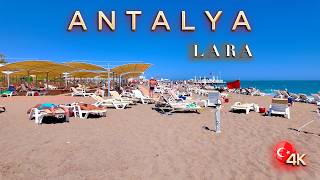LARA ANTALYA 📍 Beach &amp; Shopping 4K Kadriye Walking Tour Ambient Sound TÜRKIYE #turkey
