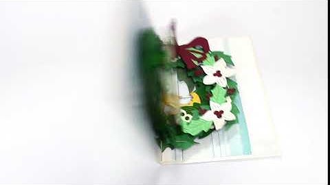 Video Christmas wreath Pop Up Card Color Pop