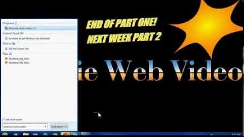 Video intro lesson for using Windows Movie Maker