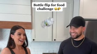 BOTTLE FLIP FOR FOOD CHALLENGE! *HILARIOUS* | The Chavez Family