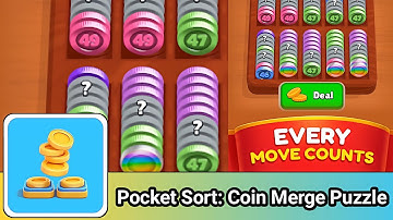 Pocket Sort: Coin Merge Puzzle Gameplay (Android,IOS)