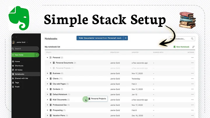 How to Create a Stack in Evernote (Beginner Stack Guide)